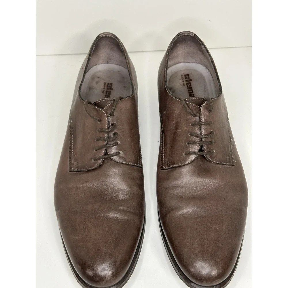 Lavorazione Blake Vero Cuoio, Made in‎ Italy, Brown Leather Dress Shoes, 43.5